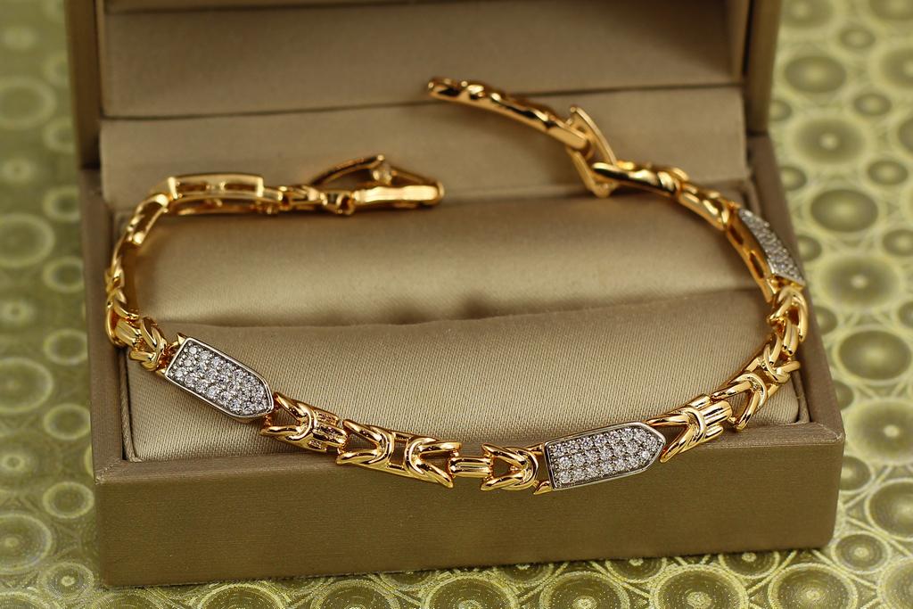 Браслет Xuping Jewelry Файерфокс с родием 17 см 5 мм Золотистый (29900954)