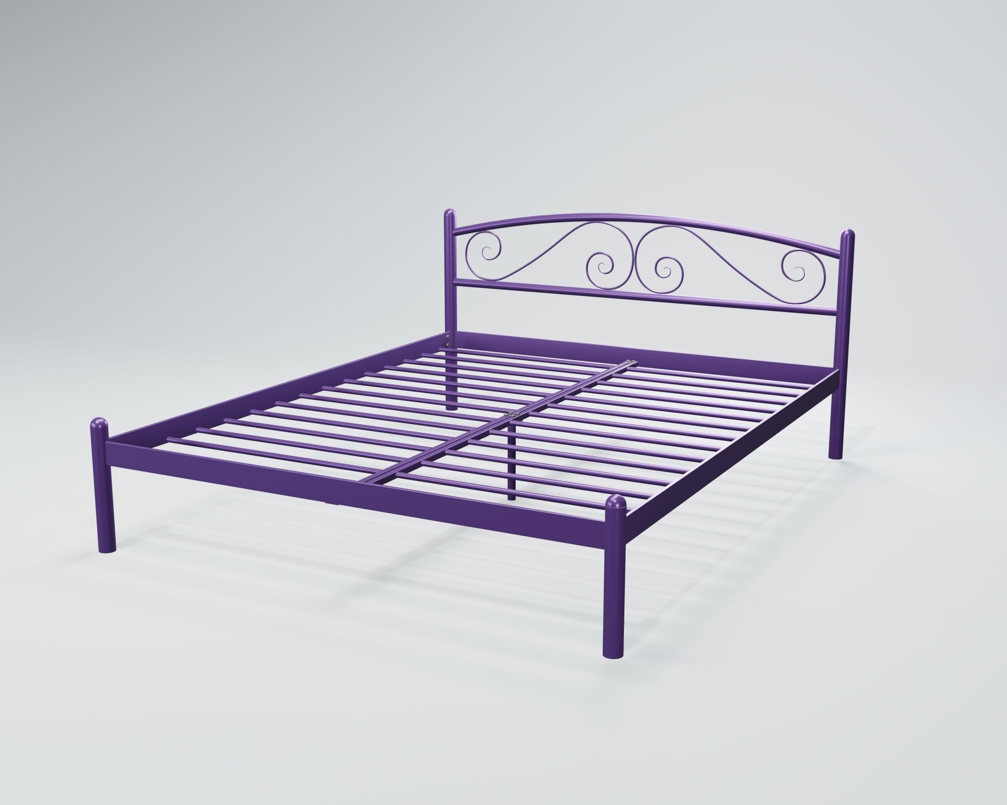 Кровать двухспальная ViolaDesign 140х200 Фиолетовый