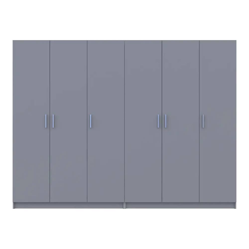 Шафа для одягу Doros Промо DRS-011629 3/3 ДСП 270х48х204 см Сірий (80737768)