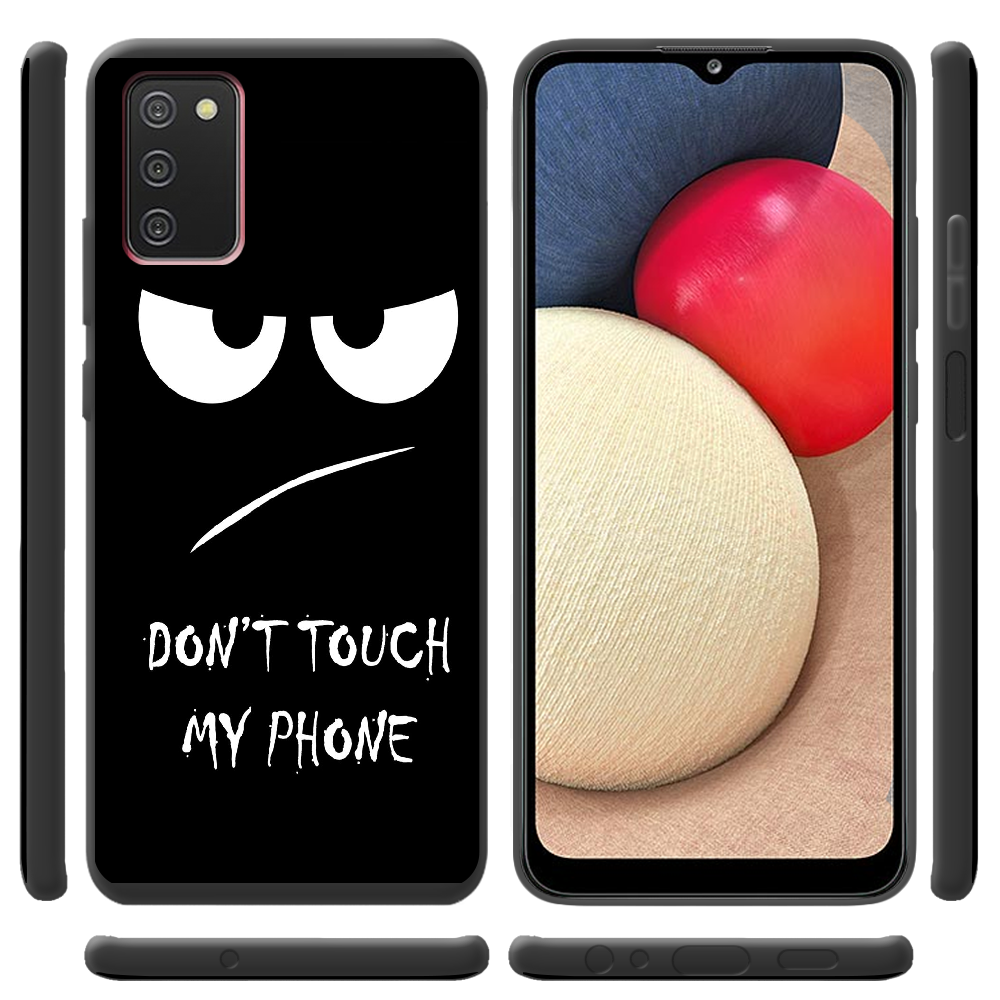 Чохол BoxFace Samsung Galaxy A03s (A037) Don't Touch my Phone Чорний силікон (43255-up535-44047) - фото 2