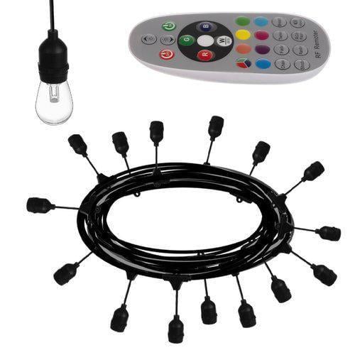 Гирлянда RGB декоративная садовая 15 м 12V IP65 с пультом (00015736) Гирлянда RGB декоративная садовая 15 м 12V IP65 с пультом (00015736)