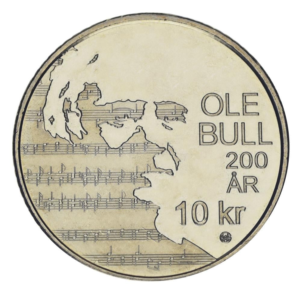 Коллекционная монета Норвегия 10 крон 2010 UNC (М21758)