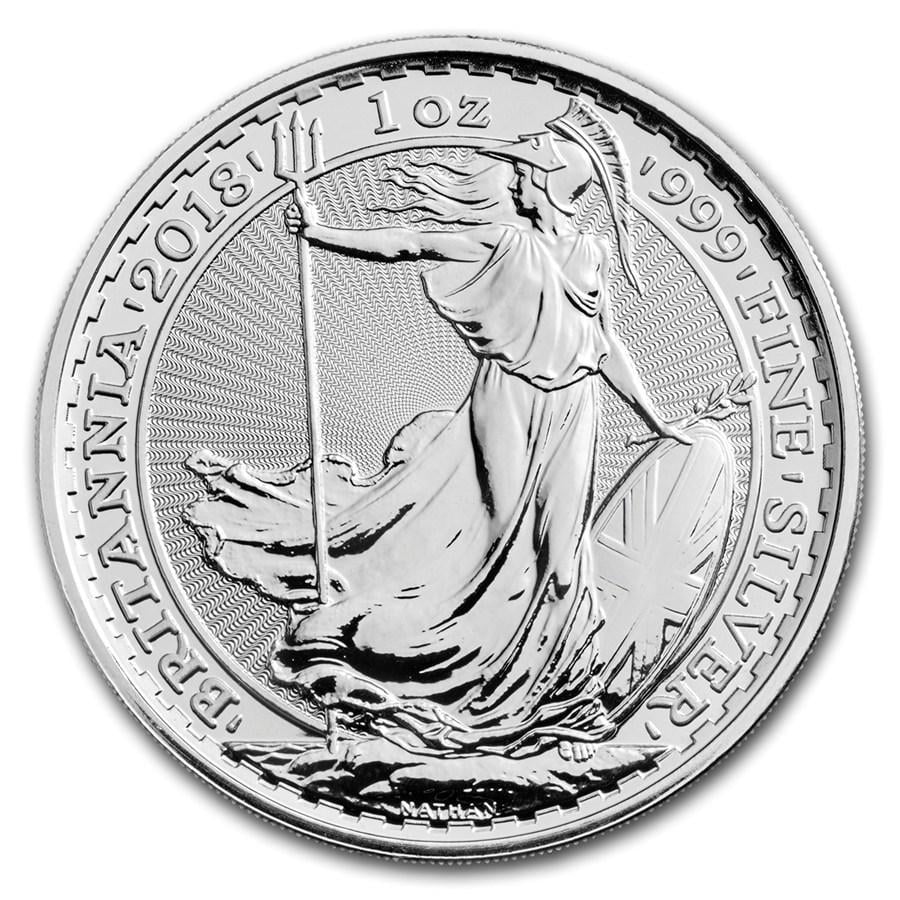 Коллекционная монета Великобритания 2 фунта 2018 «Британия» серебро UNC (М08564)