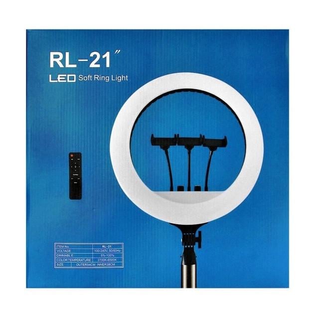 Лампа кольцевая и штатив RL-21T Белый - фото 4