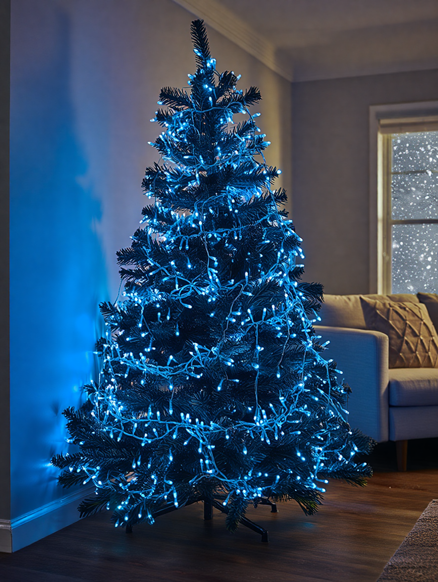 Гірлянда вулична Різдвяна фея CF500L50MWBL 50 м 500 LED Білий/Синій (29912850) - фото 2 Гірлянда вулична Різдвяна фея CF500L50MWBL 50 м 500 LED Білий/Синій (29912850) - фото 2