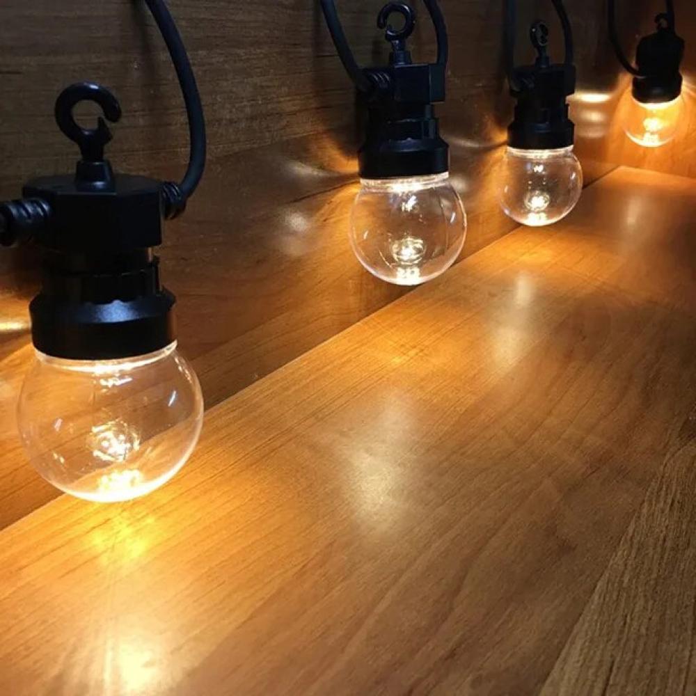 Гирлянда уличная ретро Белт-Лайт 10 LED ламп 8м IP44 220В Теплый белый (38-8935)