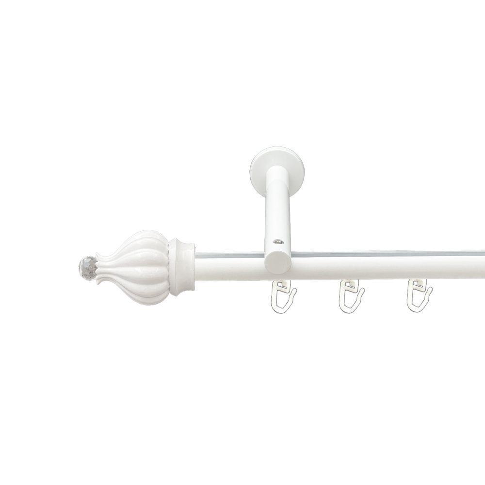 Карниз Orvit Таджа-Кристалл однорядний профільний 16 мм 240 см Білий (00-00021323)