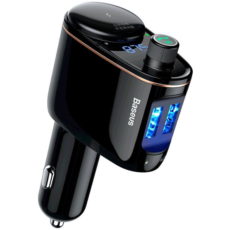 Модулятор Baseus CCALL-RH01 Locomotive Bluetooth MP3 Vehicle Charger Black - фото 1