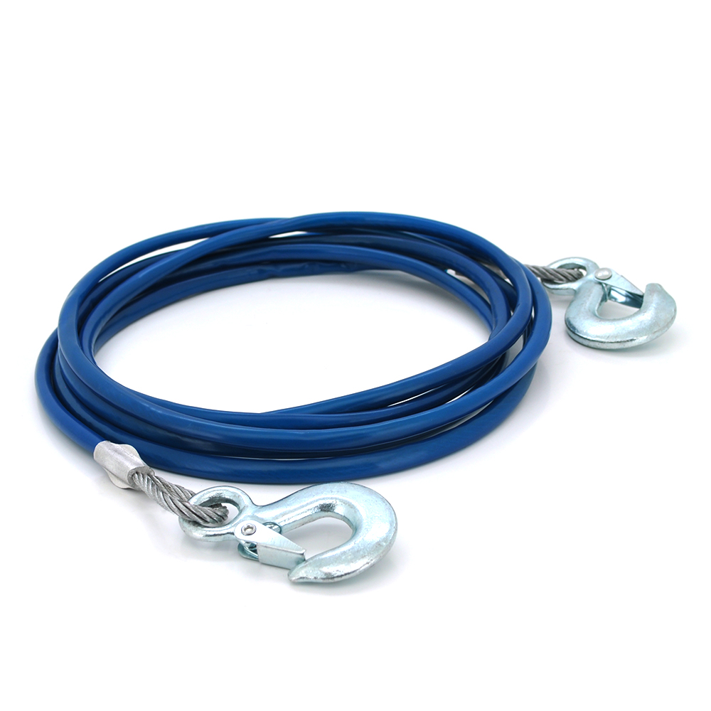 Трос буксирувальний сталевий 5х12 мм 5 м 7 т у PVC кожусі в пакеті (YUT_V11669)