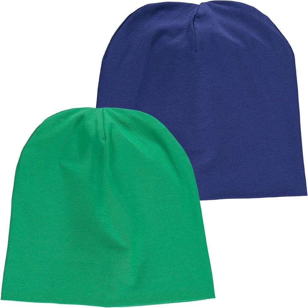 Набір дитячих трикотажних шапок для хлопчика Green Cotton 6-12 міс. 2 шт. Синій/Зелений (251112129)