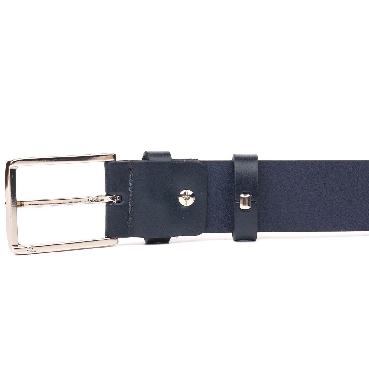 Ремень кожаный мужской GRANDE PELLE Leather Belt 21451 Синий (10847255) - фото 3