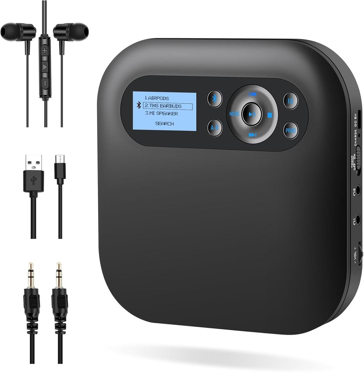 Проигрыватель CD DESOBRY Bluetooth AUX ЖК-дисплей встроенные динамики