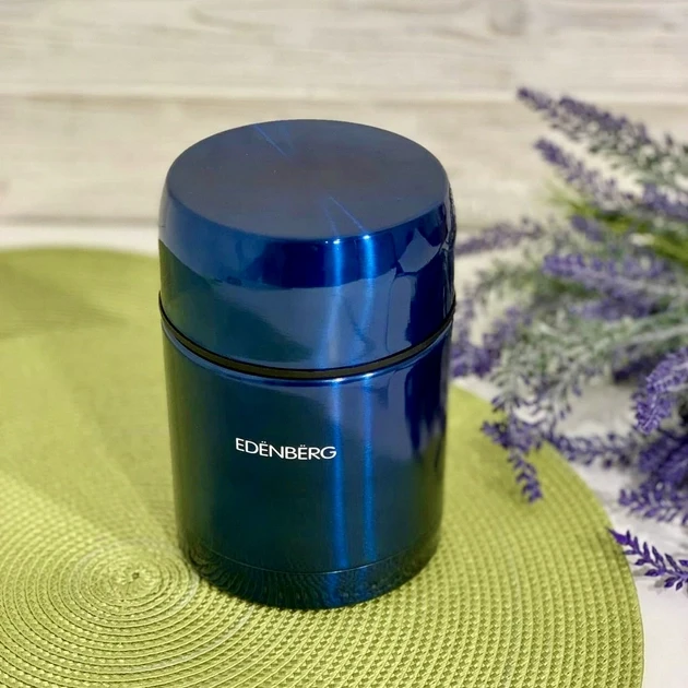 Термос пищевой Edenberg 1 л Синий (EB-3510) - фото 3 Термос пищевой Edenberg 1 л Синий (EB-3510) - фото 3