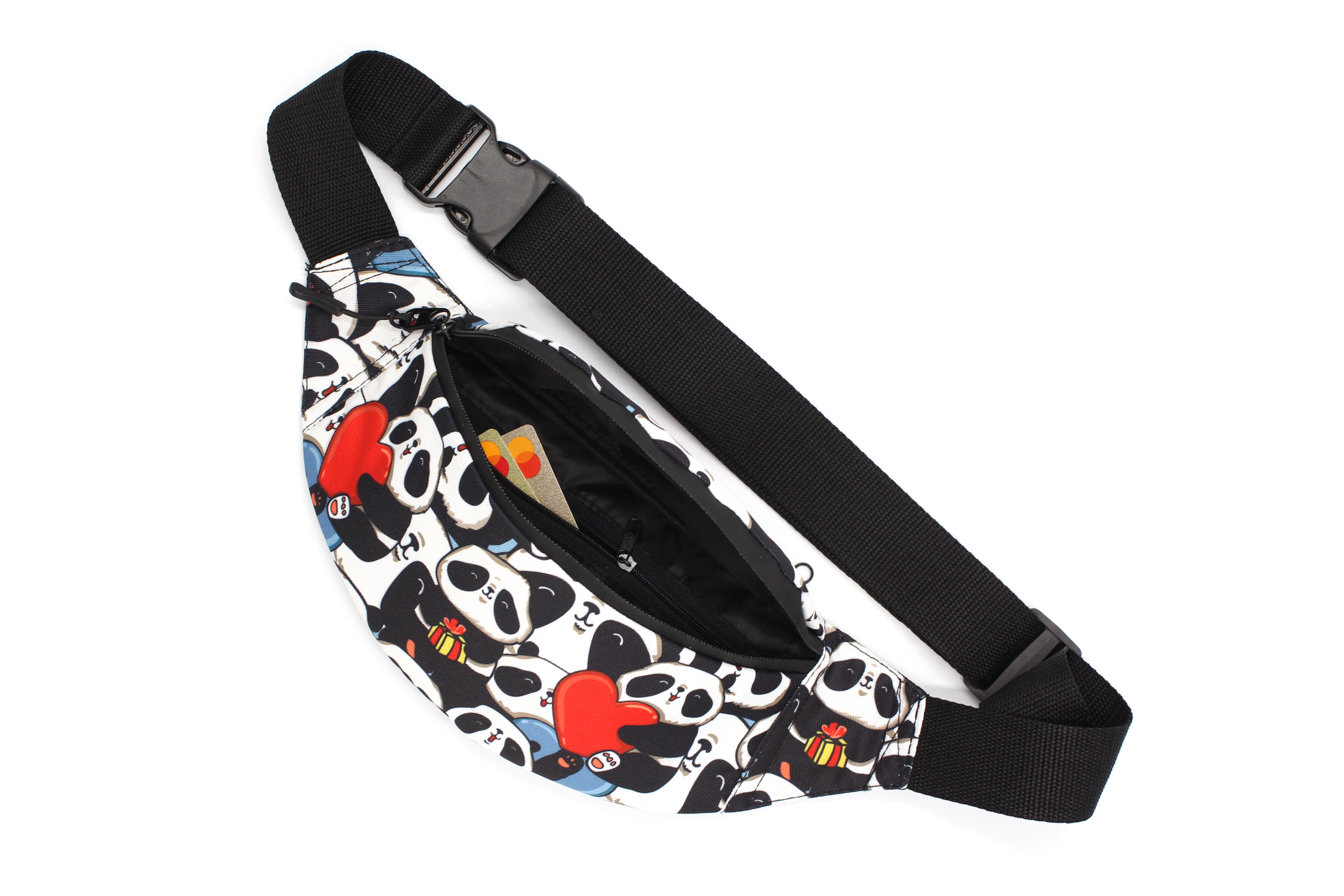 Сумка бананка Панда Серце (BT-026) - фото 3 Сумка бананка Панда Серце (BT-026) - фото 3