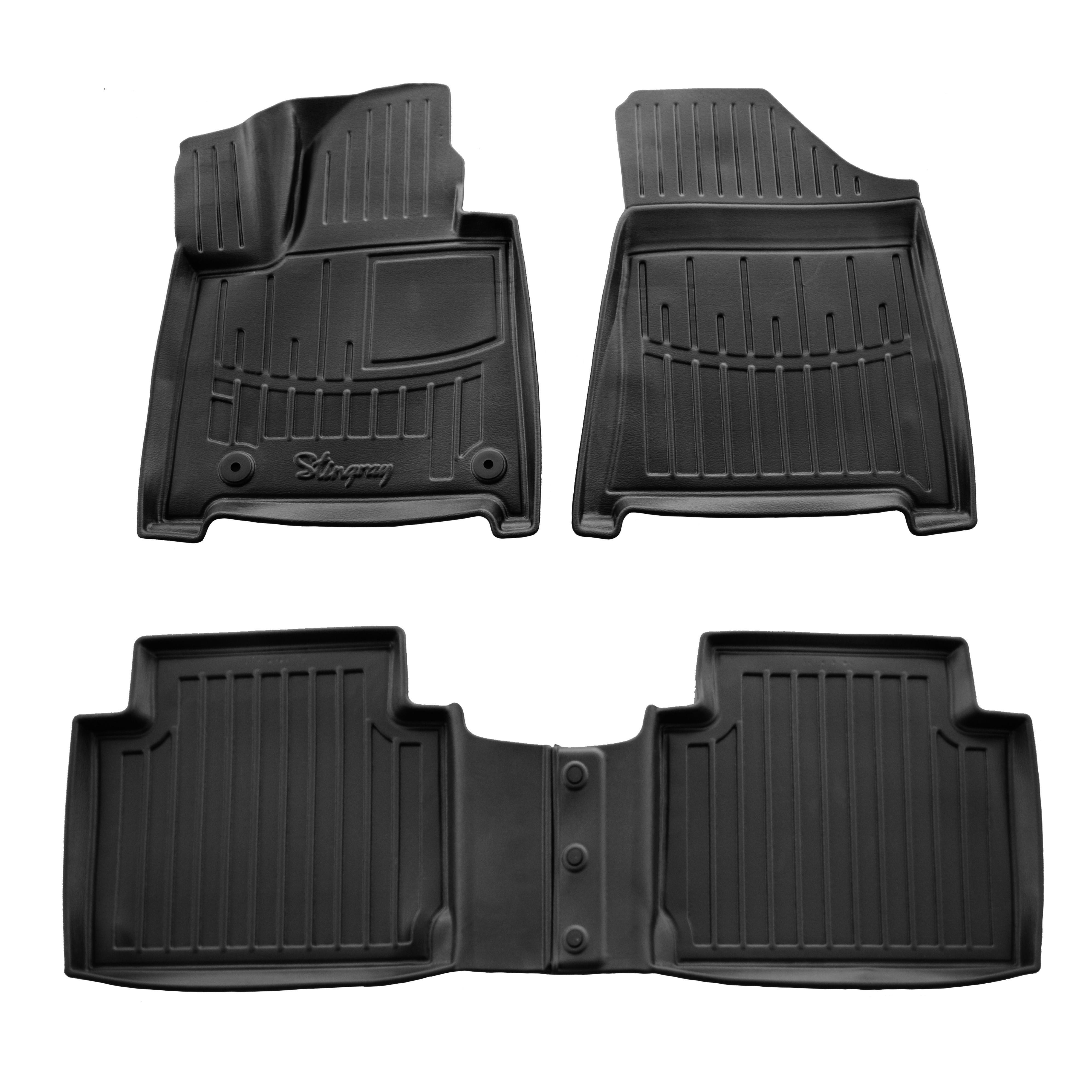 Килимки Stingray 3D для Hyundai Santa Fe 5 2023- рр. поліуретан 4 шт. Чорний (158261)