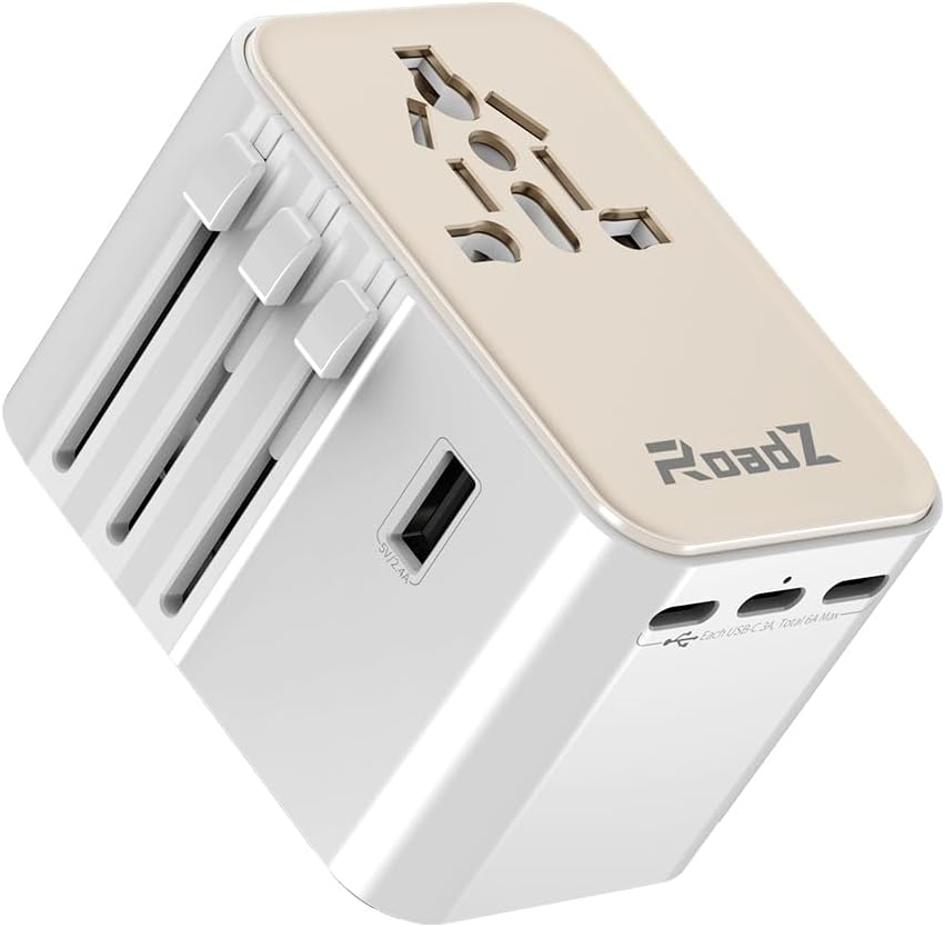 Адаптер дорожный Travel Adapter RoadZ Worldwide с 2 USB/3 USB C и 1 розеткой переменного тока (2979577386)