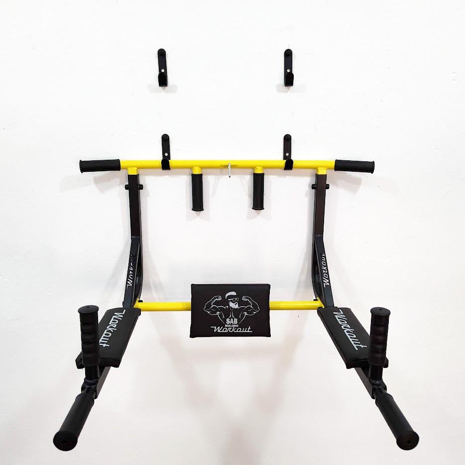 Турнік-бруси SAB Workout WО настінний розбірний з адаптивною спинкою для преса (0081) - фото 2