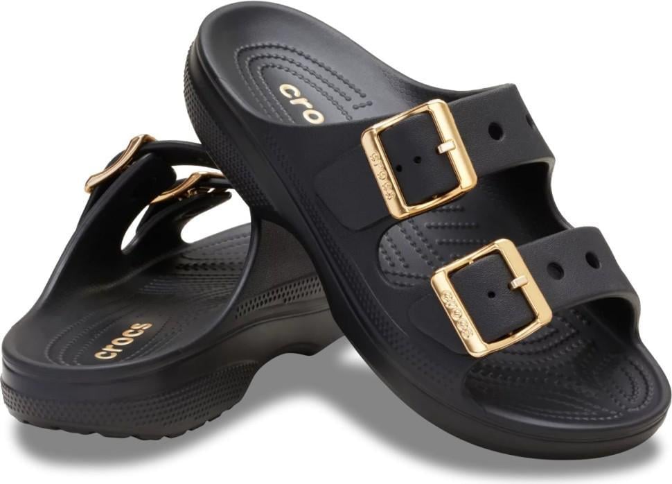 Сандалії жіночі Crocs Saturday Metallic Buckle Sandal Black р. 36-37 Чорний (26549)