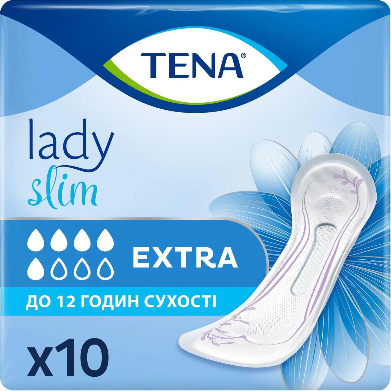 Урологічні прокладки Tena Lady Slim Extra 5 крапель 10 шт. (000006333)