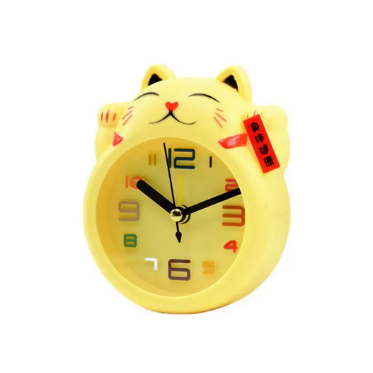 Часы детские настольные Счастливый Кот Желтый (15168S) Часы детские настольные Счастливый Кот Желтый (15168S)