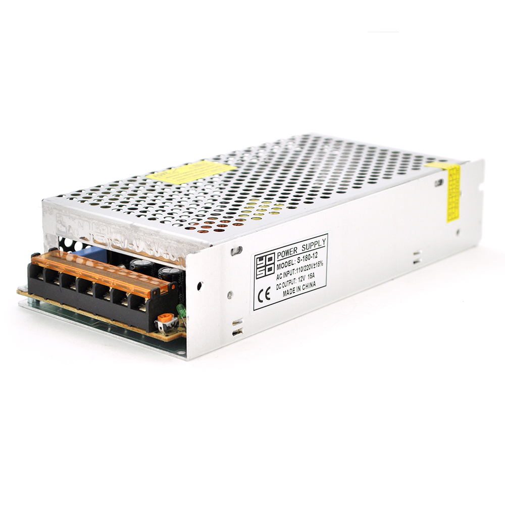 Блок питания импульсный Yoso S-180-12 для видеонаблюдения освещения 12 В 15 А 180 Вт (1734)