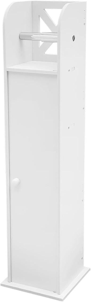 Шафа для ванної, туалету або кухні з тримачем для паперу К1 вузька тумба Білий (Е051530)