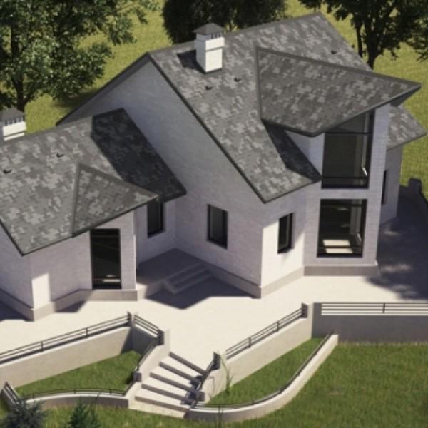 Бітумна черепиця Aquaizol Акцент 3,0 м2 Маренго (29657492) - фото 4 Бітумна черепиця Aquaizol Акцент 3,0 м2 Маренго (29657492) - фото 4