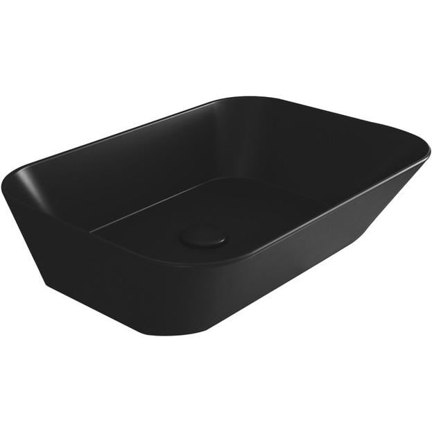 Раковина накладна Simas Wave 600x420 прямокутна, чорна матова (WA04NM)