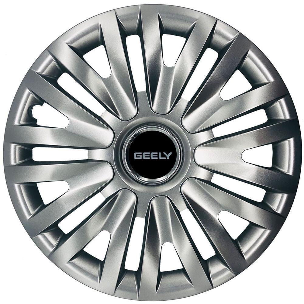 Колпаки SJS 412 с логотипом Geely R16 4 шт. Серебристый (2789080321)