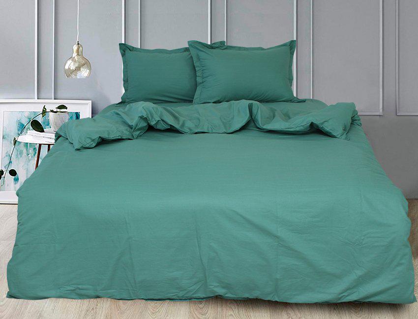 Комплект постельного белья полуторный Green (29-77-TAG satin 1,5-sp-492-2)