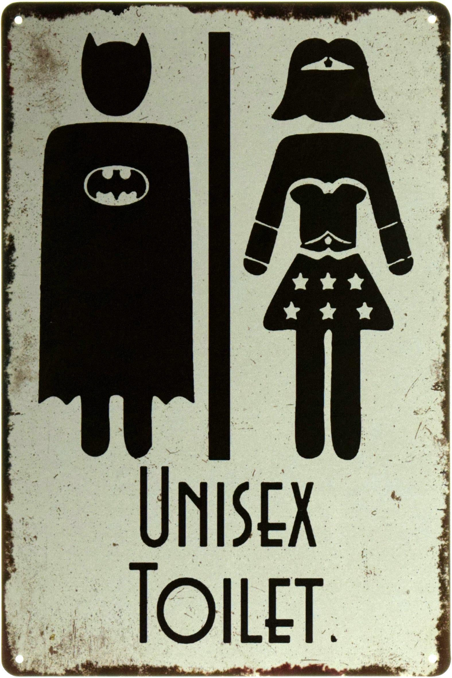 Табличка металлическая "Unisex Toilet" 20x30 см (ms-103671)