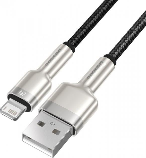 Кабель Baseus Cafule Metal USB-Lightning 1 м Black (CALJK-A01) - фото 2