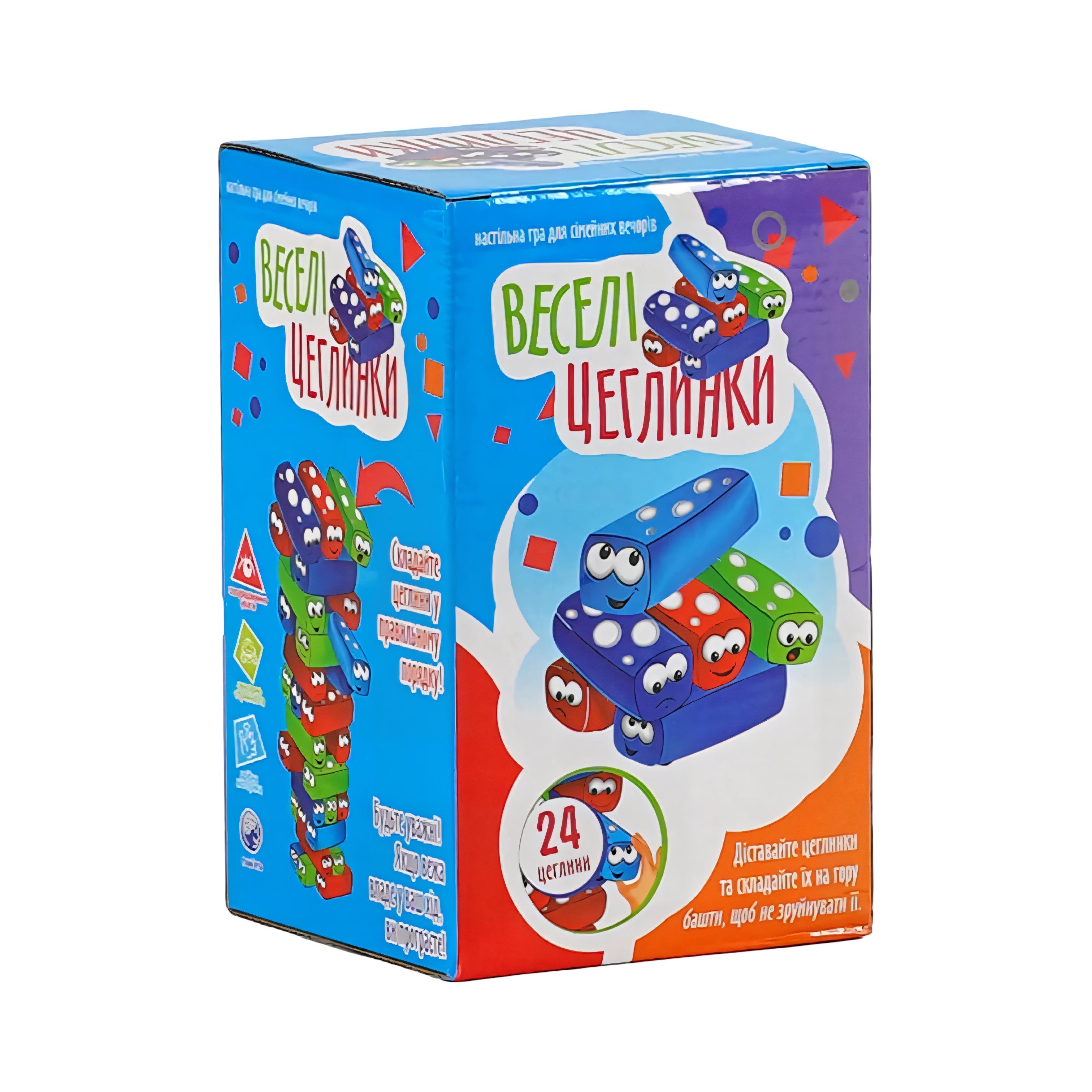 Настільна гра Веселі цеглинки 24 деталі від 3 років 4FUN Game Club (UKB-B 0040)