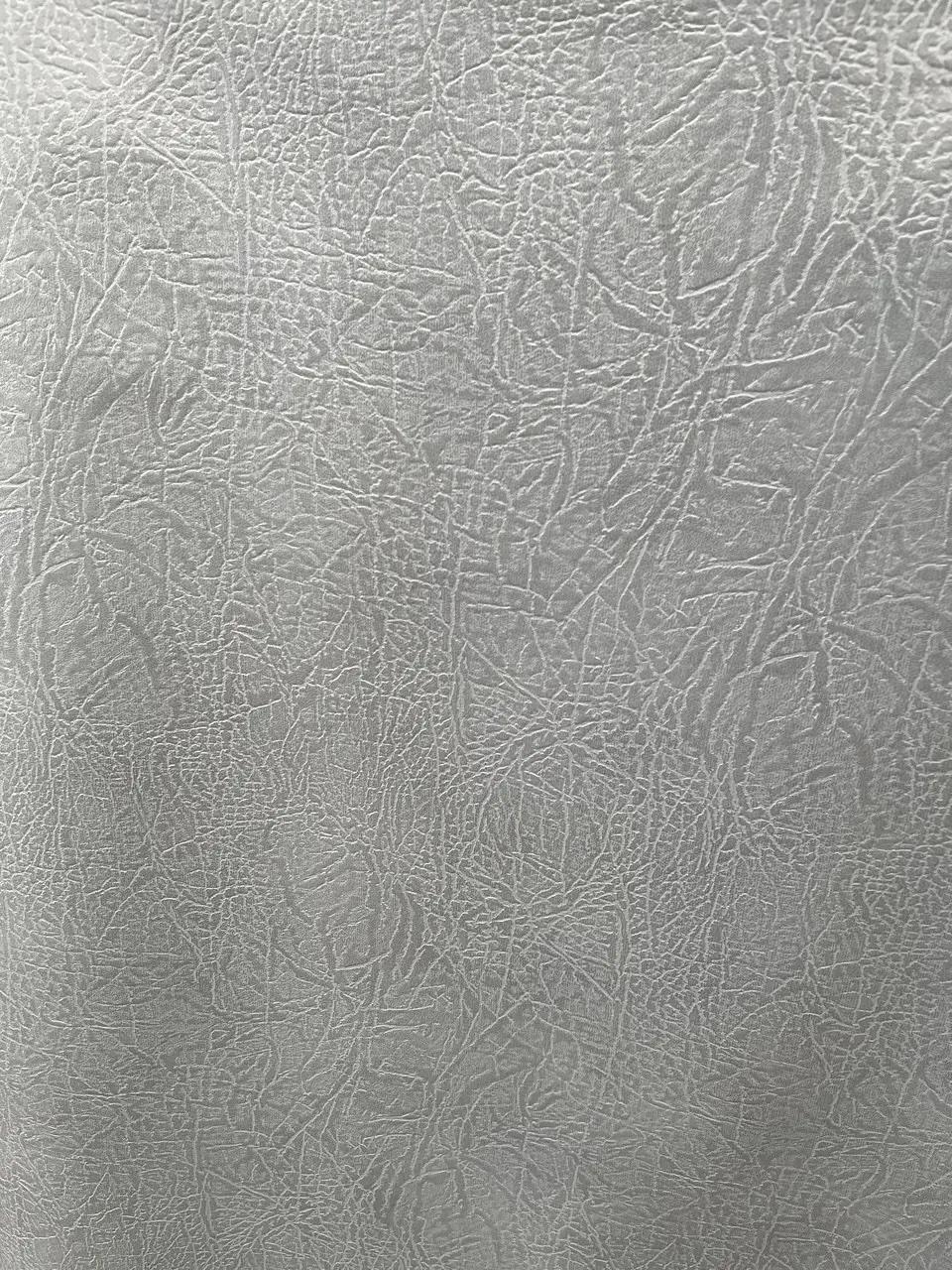 Ткань кожзаменитель для обивки тисненый 1х2 м Светло-серый (2023)