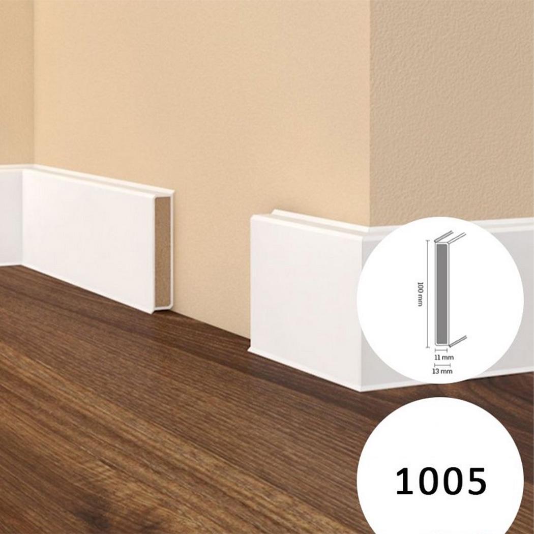 Плинтус Doellken Cubu flex life 9003 100 мм 2,5 м Снежно-белый - фото 2 Плинтус Doellken Cubu flex life 9003 100 мм 2,5 м Снежно-белый - фото 2