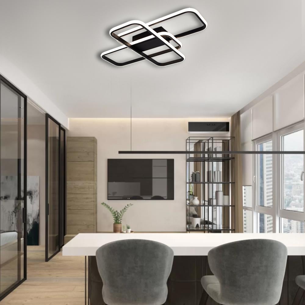 Люстра светодиодная смарт SVEN 3SQ 90 Вт 635x478x75 мм Черный - фото 9