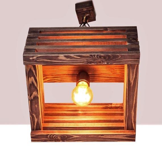 Подвесной светильник из дерева Гримари Савоярди (ЛЮС-002715)