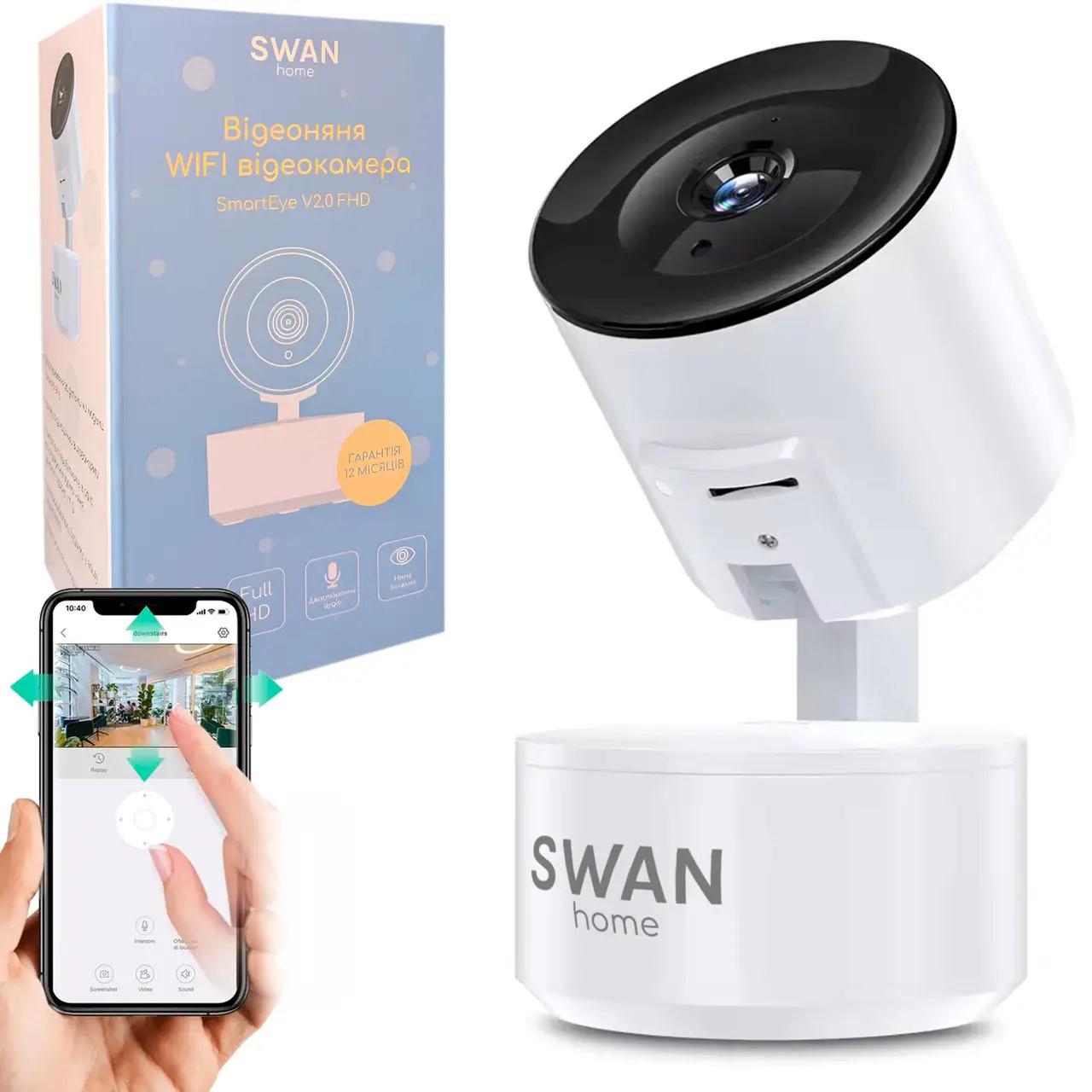 Видеоняня Swan Baby Home Smart Eye V2.0 Wi-Fi 360 градусов с подключением к телефону Белый (64975736) - фото 2