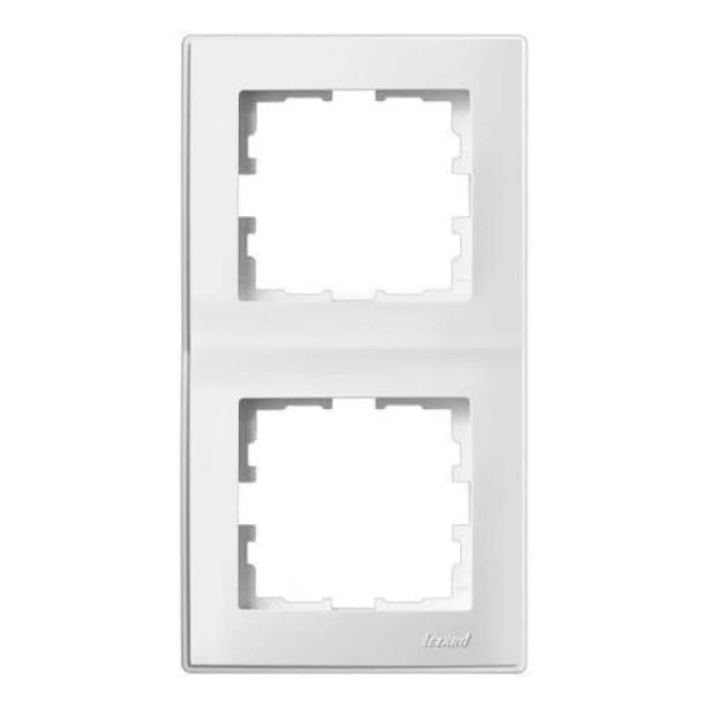 Рамка Lezard Lesya 2-местная вертикальная Белый