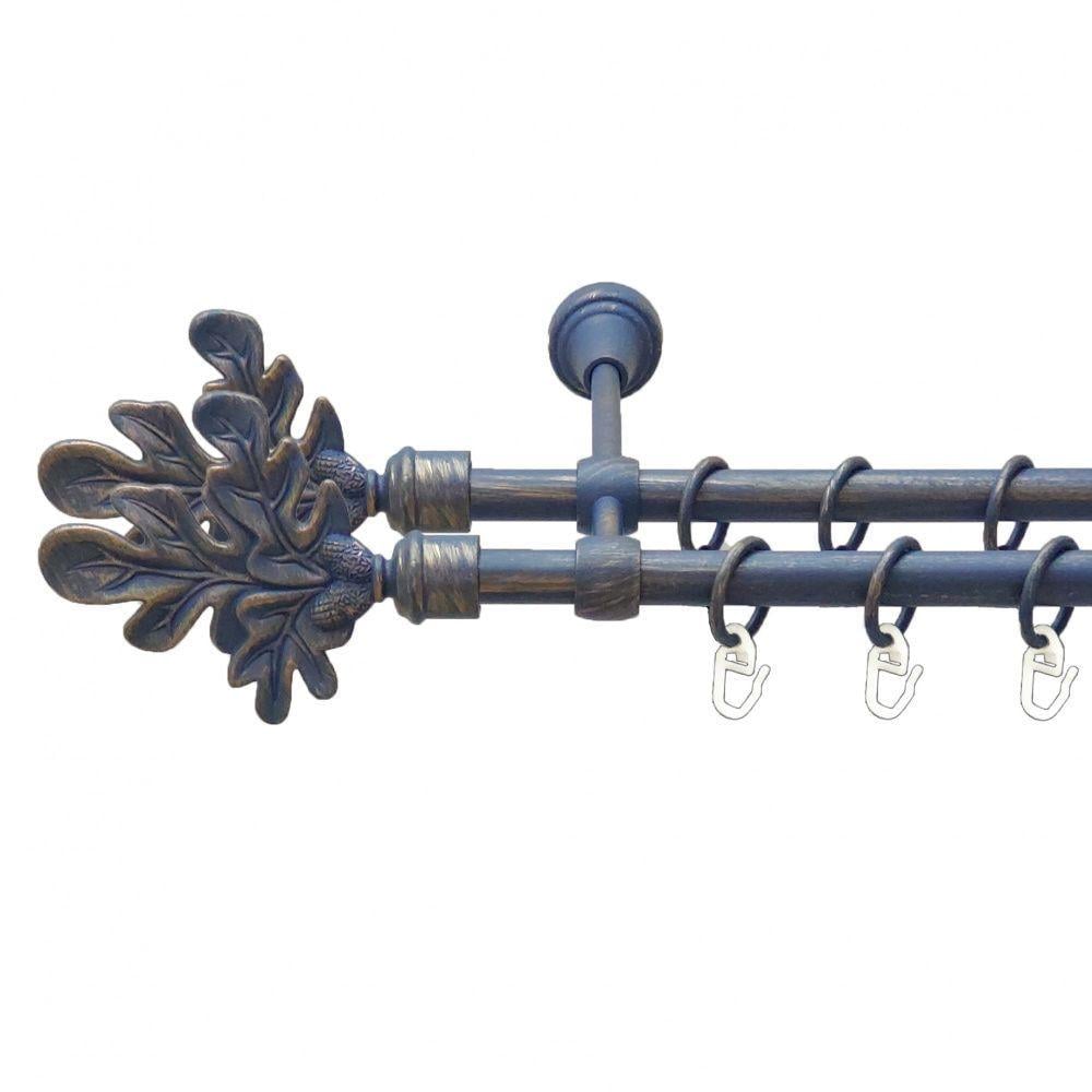 Карниз Orvit Листок двухрядный гладкий 300 см Золотой/Голубой (00-00009081)