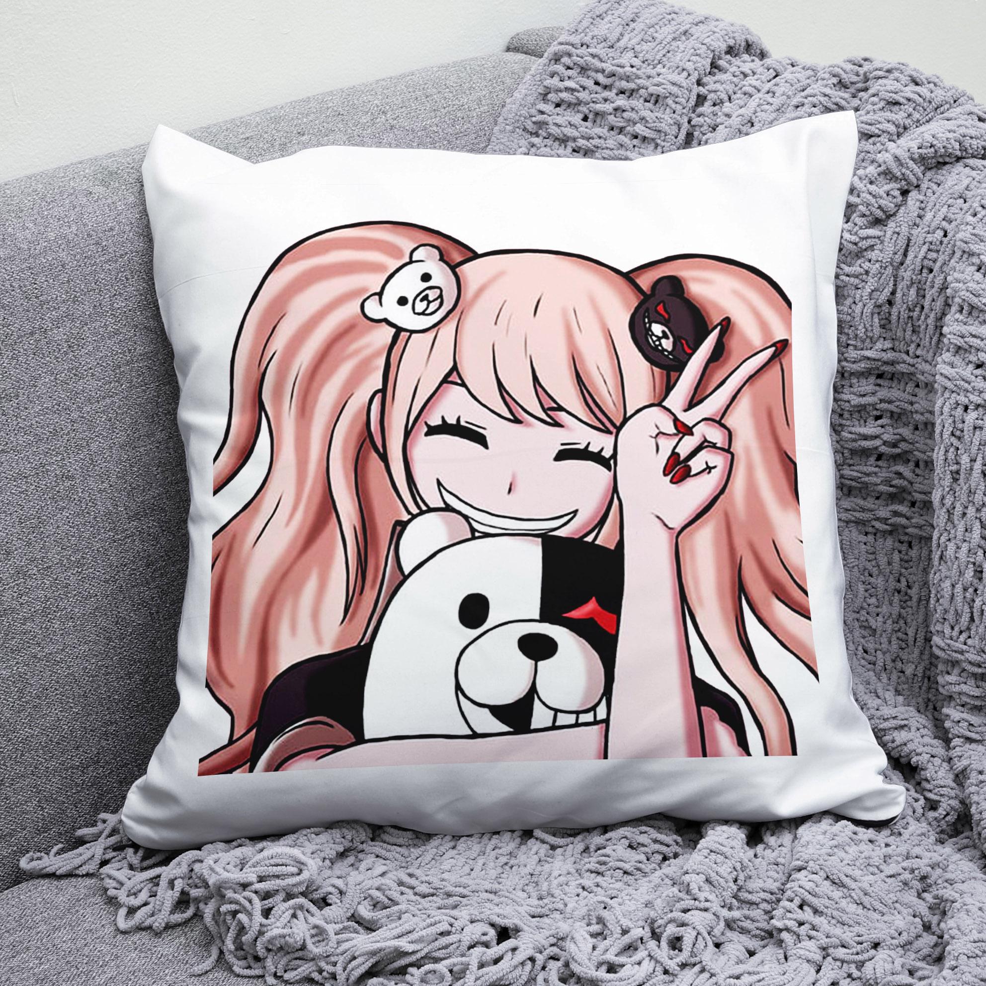 Плюшевая подушка квадрат с принтом Danganronpa "3