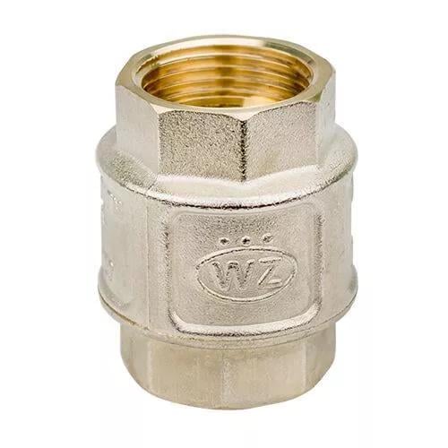 Клапан обратный Wezer DN25 1" с латунным штоком Никель (SQ-1038215)