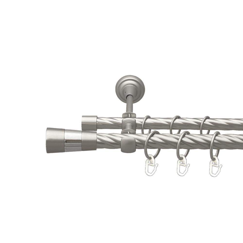 Карниз Orvit Валео двухрядный скрученный 19/16 мм 160 см Сатин (00-00023094)