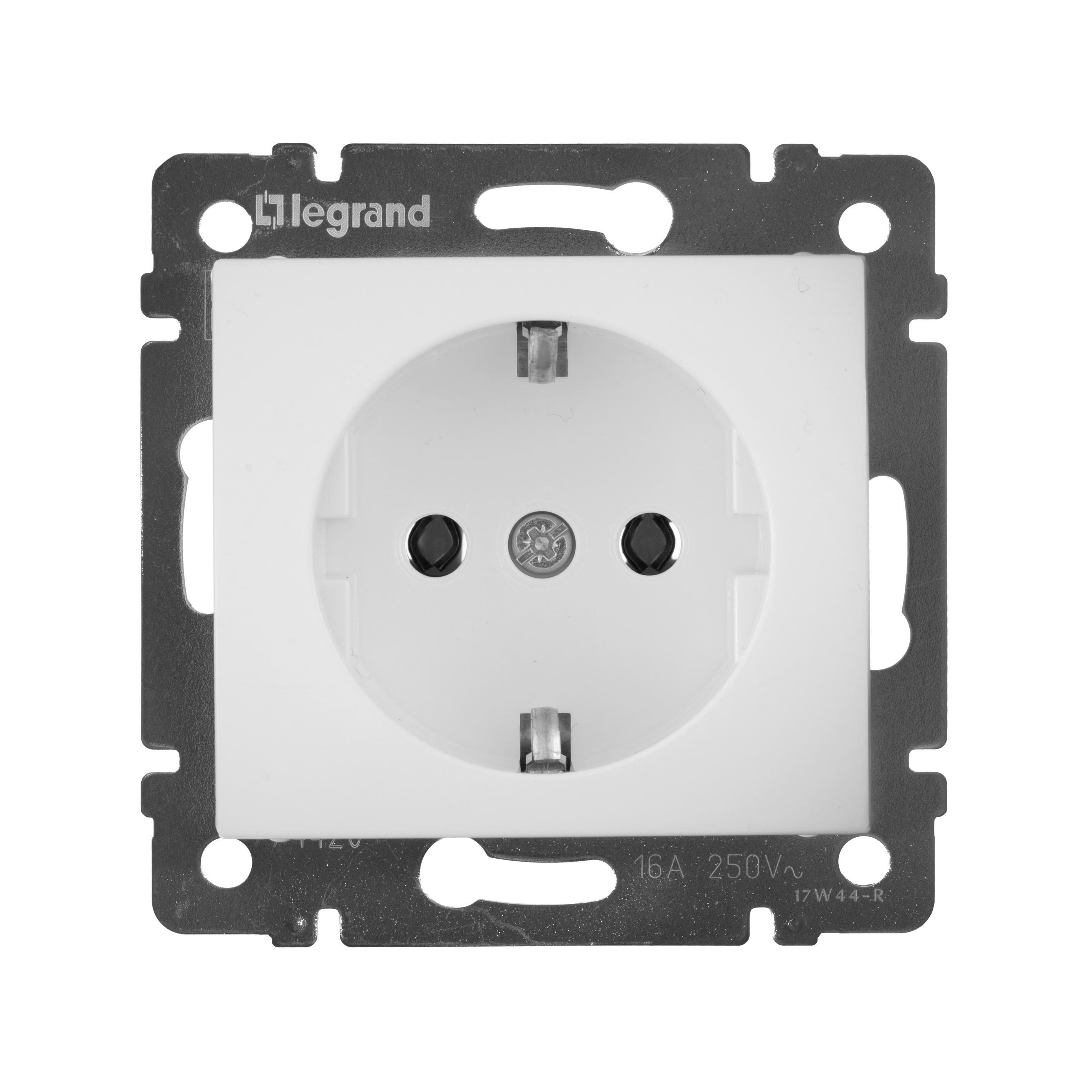 Розетка Legrand Valena с заземлением Белый (774420)