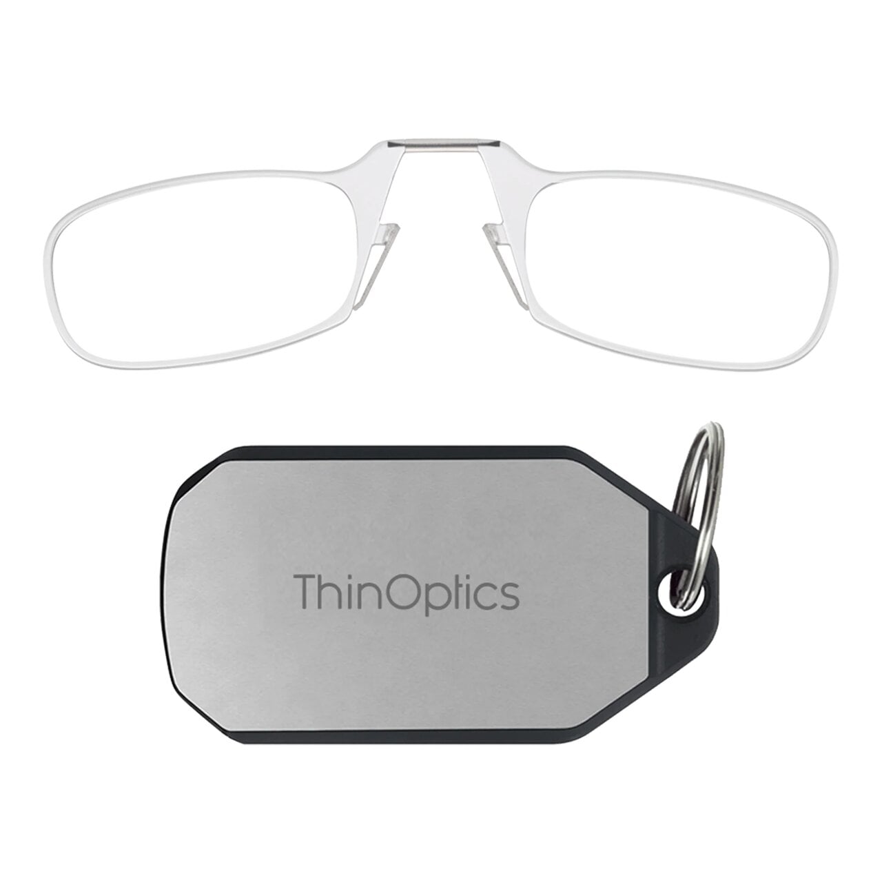 Очки для чтения Thinoptics с металлическим брелоком/диоптрий '+2,00 Прозрачный (KCM2.0C)