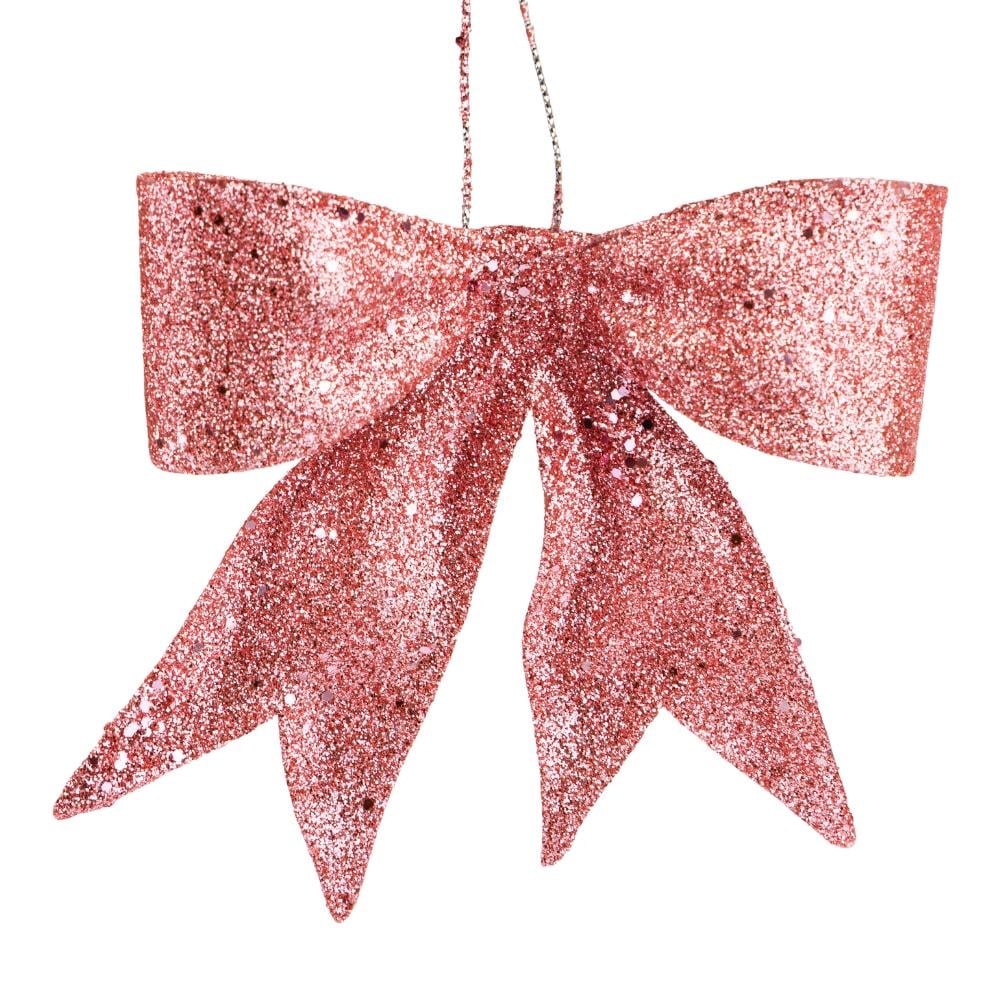 Игрушка на елку Elisey Блестящий бантик 11 см Розовый (NH-106-K-111)