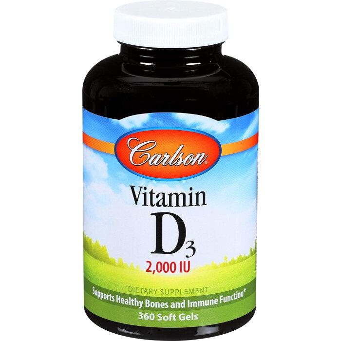 Вітамін D3 Carlson Vitamin D3 2000 IU 360 soft gels