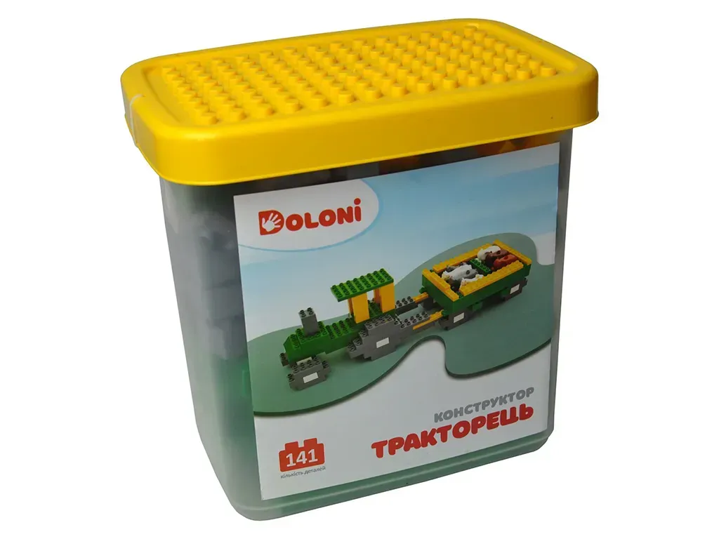 Конструктор Doloni Toys в контейнере из пластика 141 дет. Зеленый (150-98-013888/41)