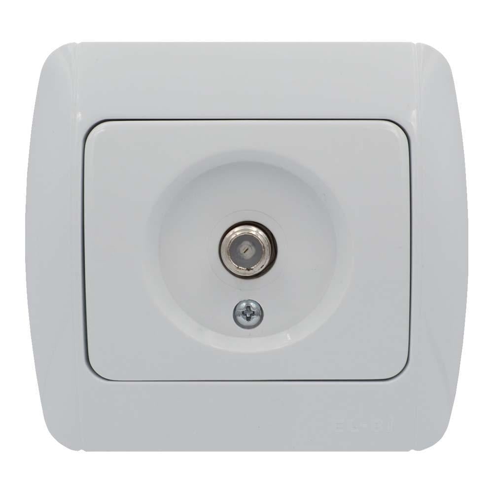 Розетка телевизионная/спутниковая EL-BI Zirve Fixline Белый