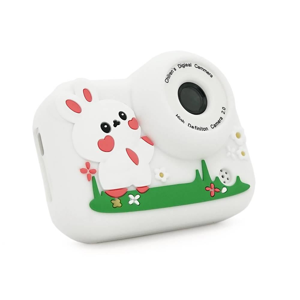 Фотоапарат дитячий M03 Кролик 2 камери екран IPS 2'' Type-C White (36720)